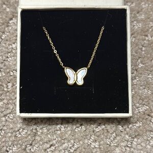 Gold Butterfly Pendant Necklace